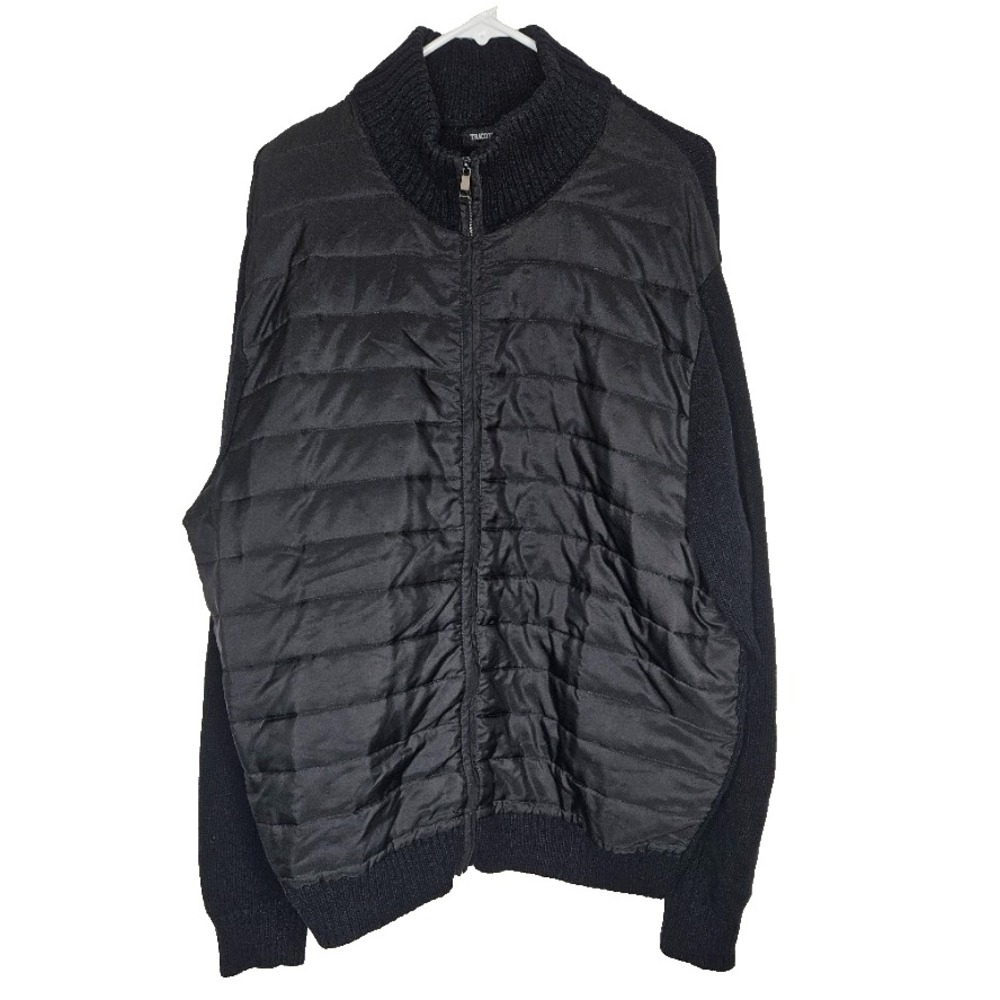Tricots St Raphael Hybrid Jacket XXL Black Quilted Classic Minimalist Preppy
